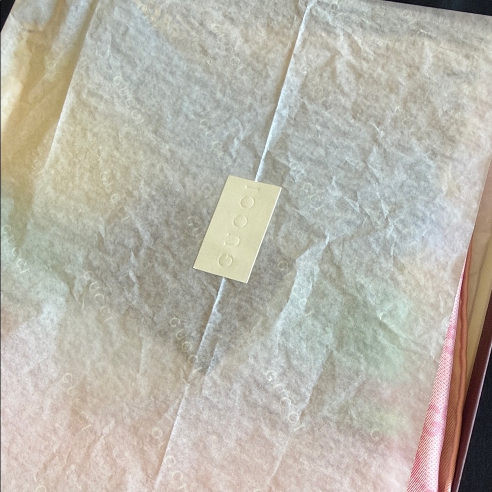 Gucci Pastel Silk Scarf with Gold Accents - Picture 11 of 11